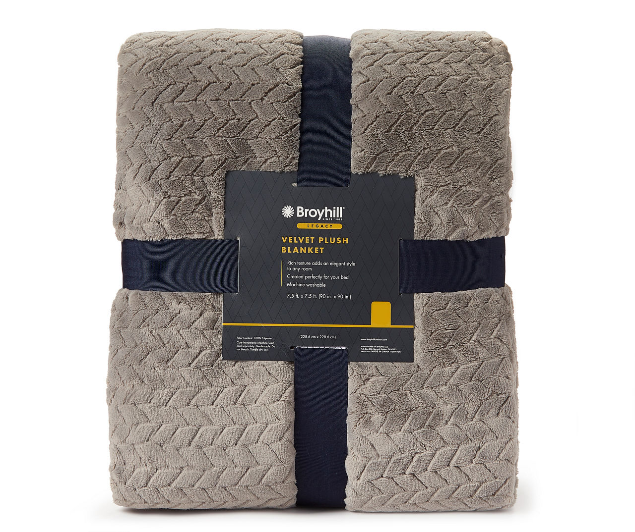 Broyhill Legacy Broyhill Legacy Gray Velvet Blanket Big Lots