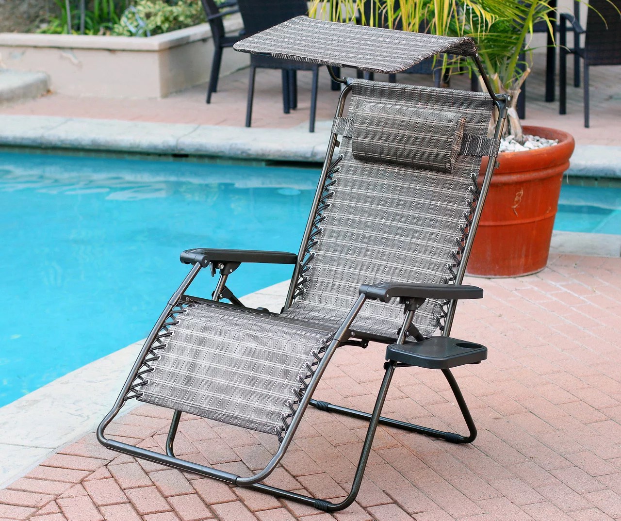 Gravity Folding Chair with Sunshade Big Lots