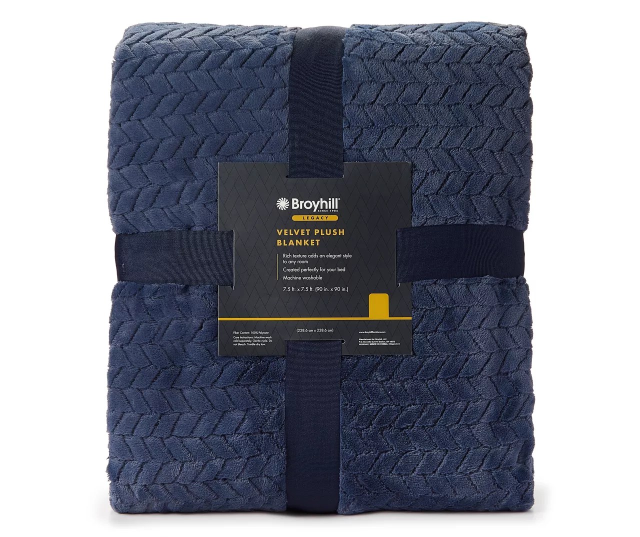 Broyhill Legacy Broyhill Legacy Denim Blue Velvet Blanket Big Lots