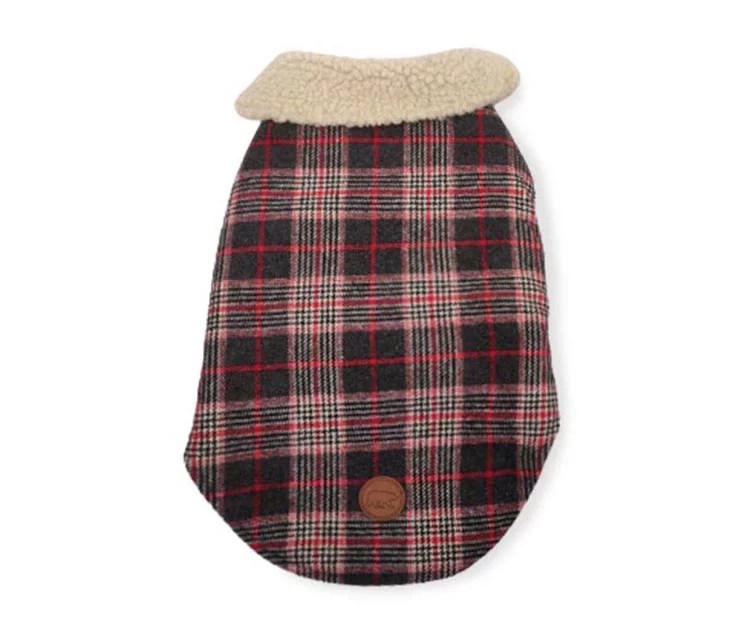 Big Lots Dog's Small Reversible Plaid Sherpa Coat Big Lots