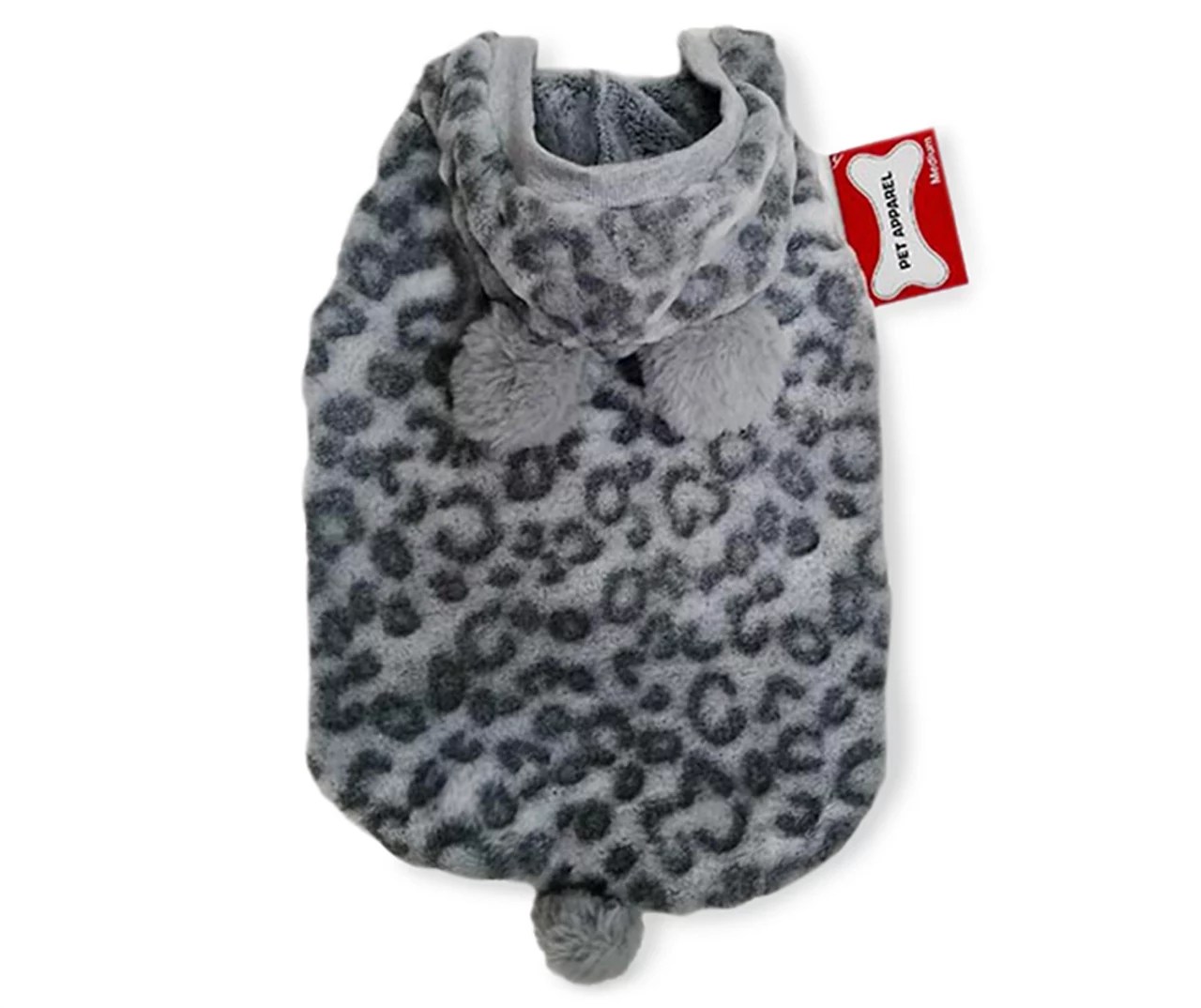 Big Lots Dog's Leopard Pom Hoodie Big Lots
