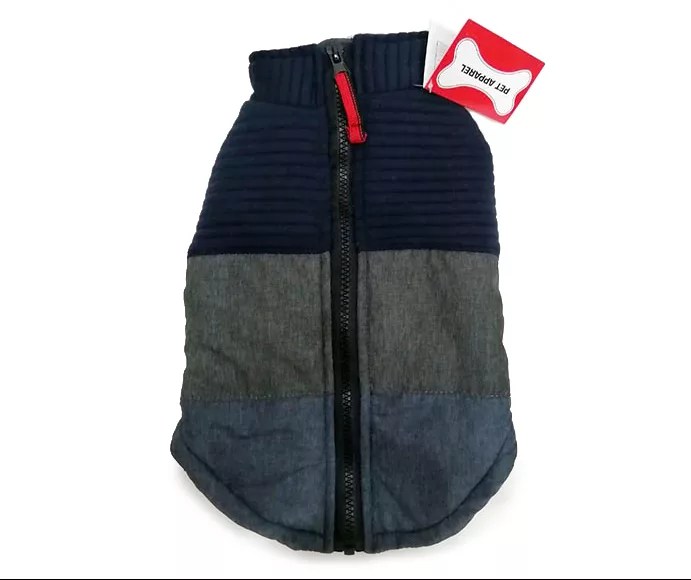 Big Lots Dog's Navy Color Block Coat Big Lots