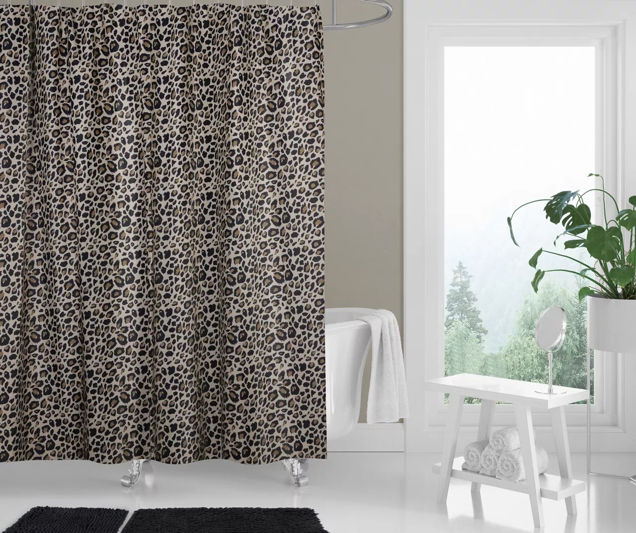 Cheetah Print Shower Curtain & Bath Rugs Set Big Lots