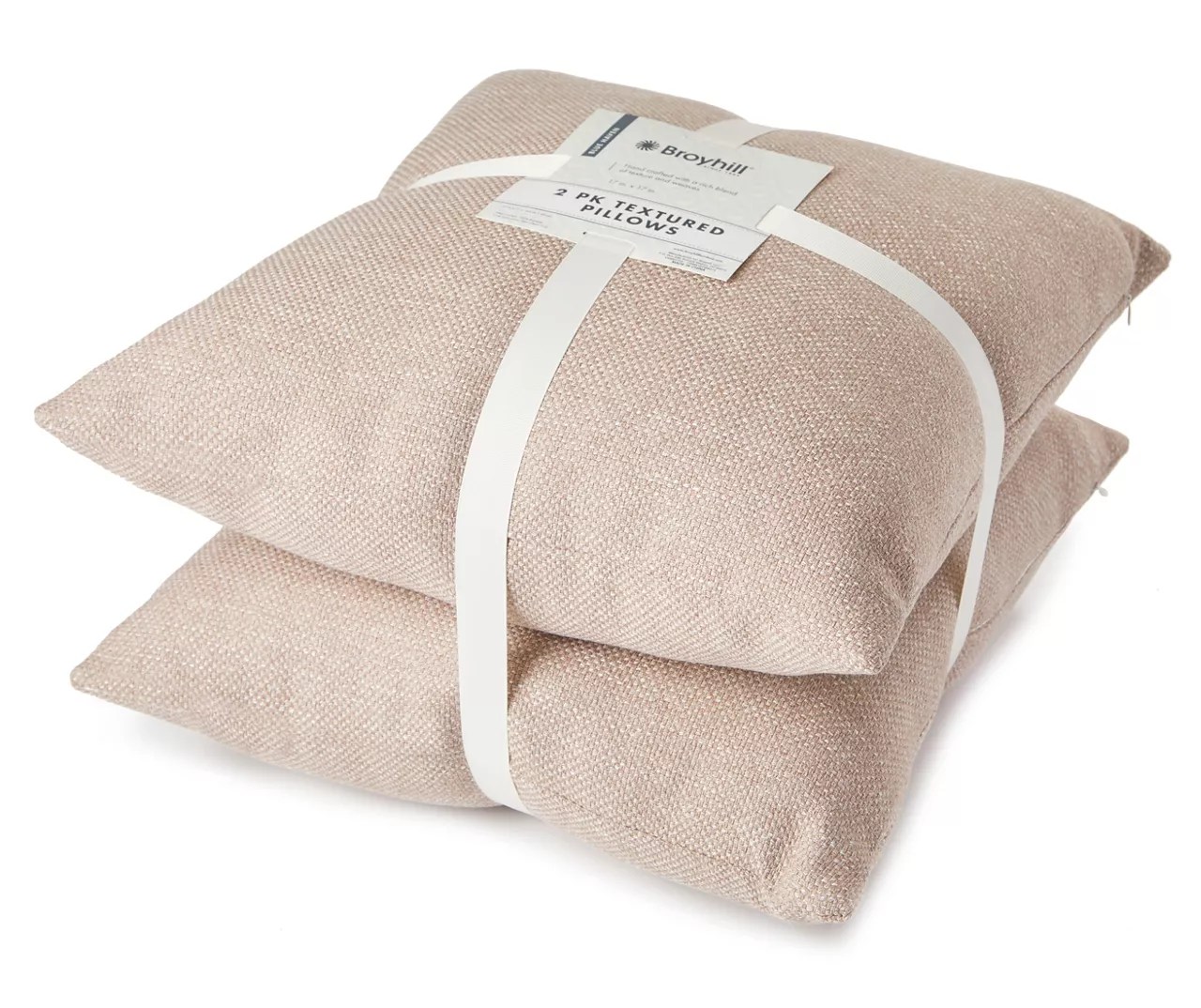 Broyhill Taupe Textured Throw Pillows, 2Pack Big Lots