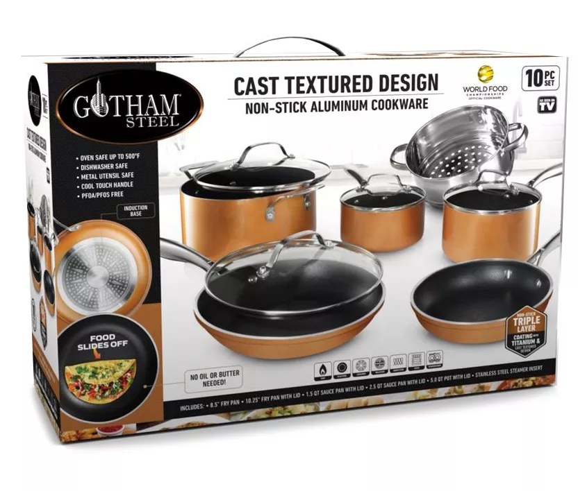 Gotham Steel Nonstick Aluminum 10Piece Cookware Set Big Lots