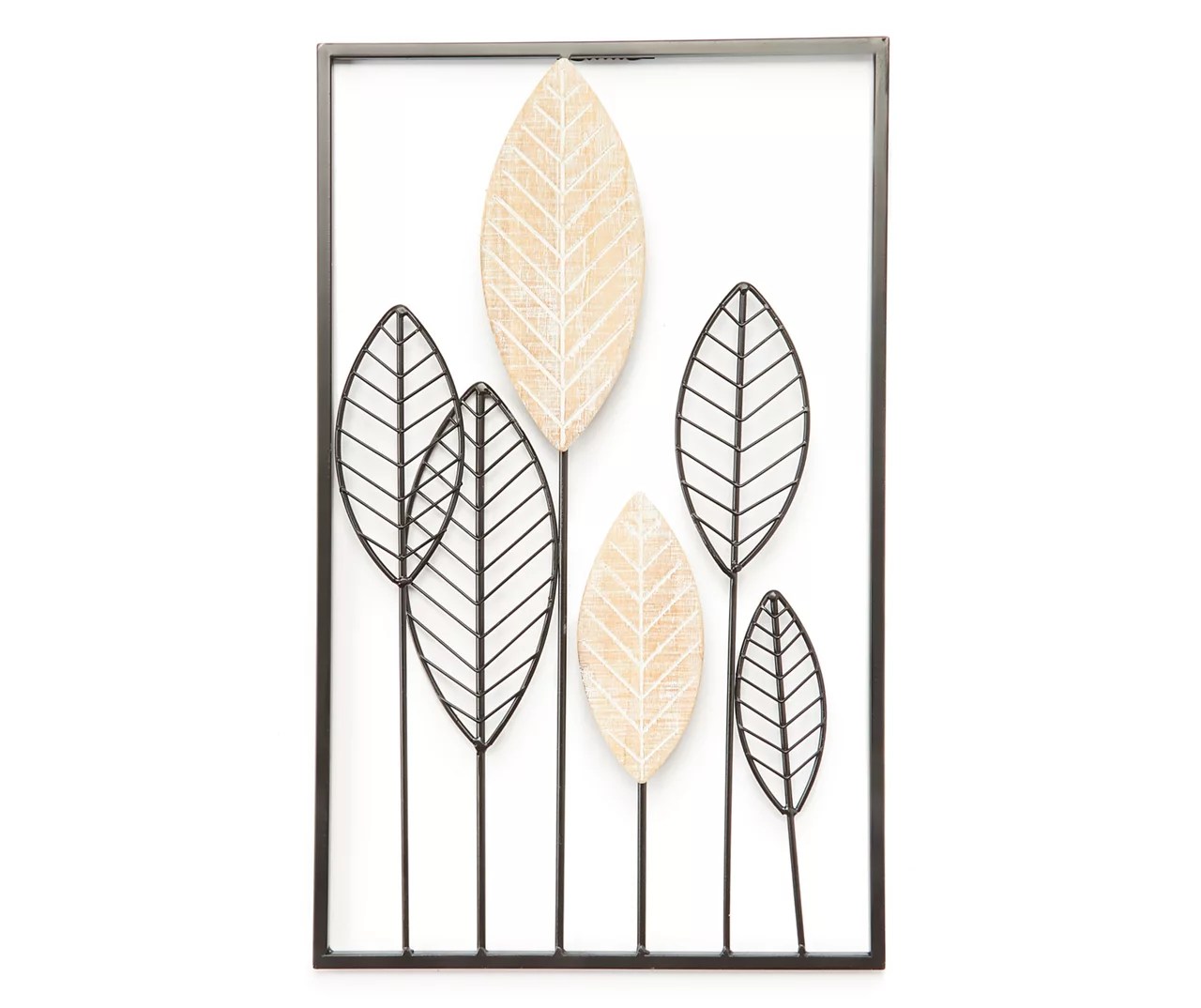 Metal & Wood Leaf Wall Decor Big Lots