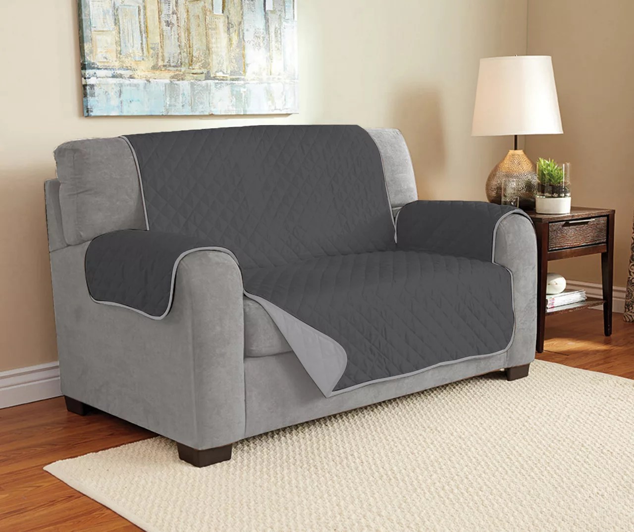 Broyhill Gray Reversible Loveseat Furniture Protector Big Lots