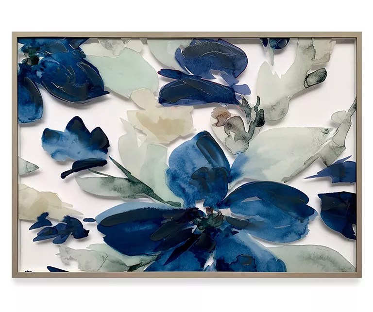 Broyhill Blue Floral Glass Wall Decor Big Lots