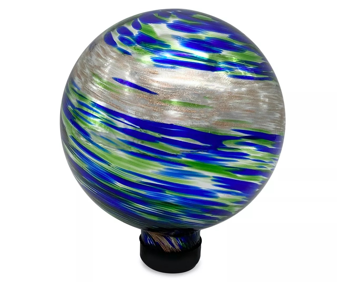 Wilson & Fisher 8" Blue & Green Swirl Glass Gazing Ball Big Lots