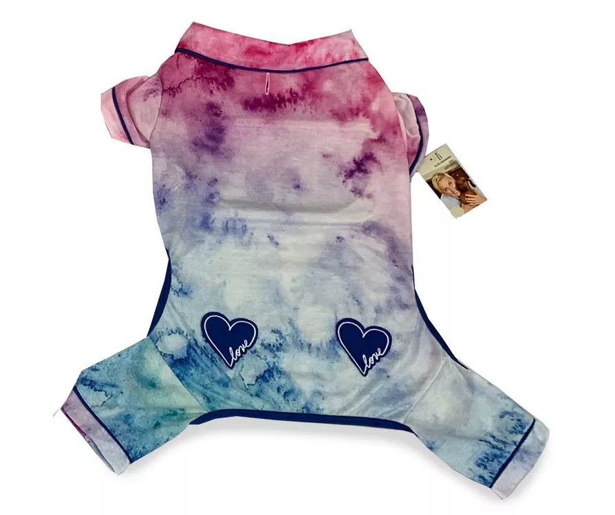 ED by Ellen DeGeneres Dog Large Pink & Blue Tie Dye Pajamas Big Lots