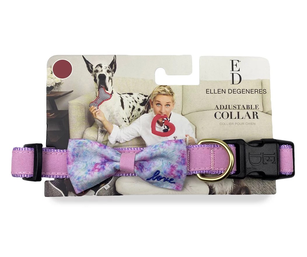 ED by Ellen DeGeneres Dog's Medium "Love" Iridescent Tie Dye Bowtie