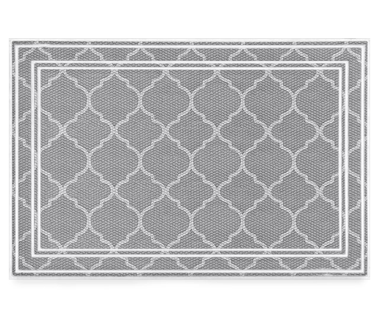 Wyndham Gray Quatrefoil Doormat, (24" x 36") Big Lots
