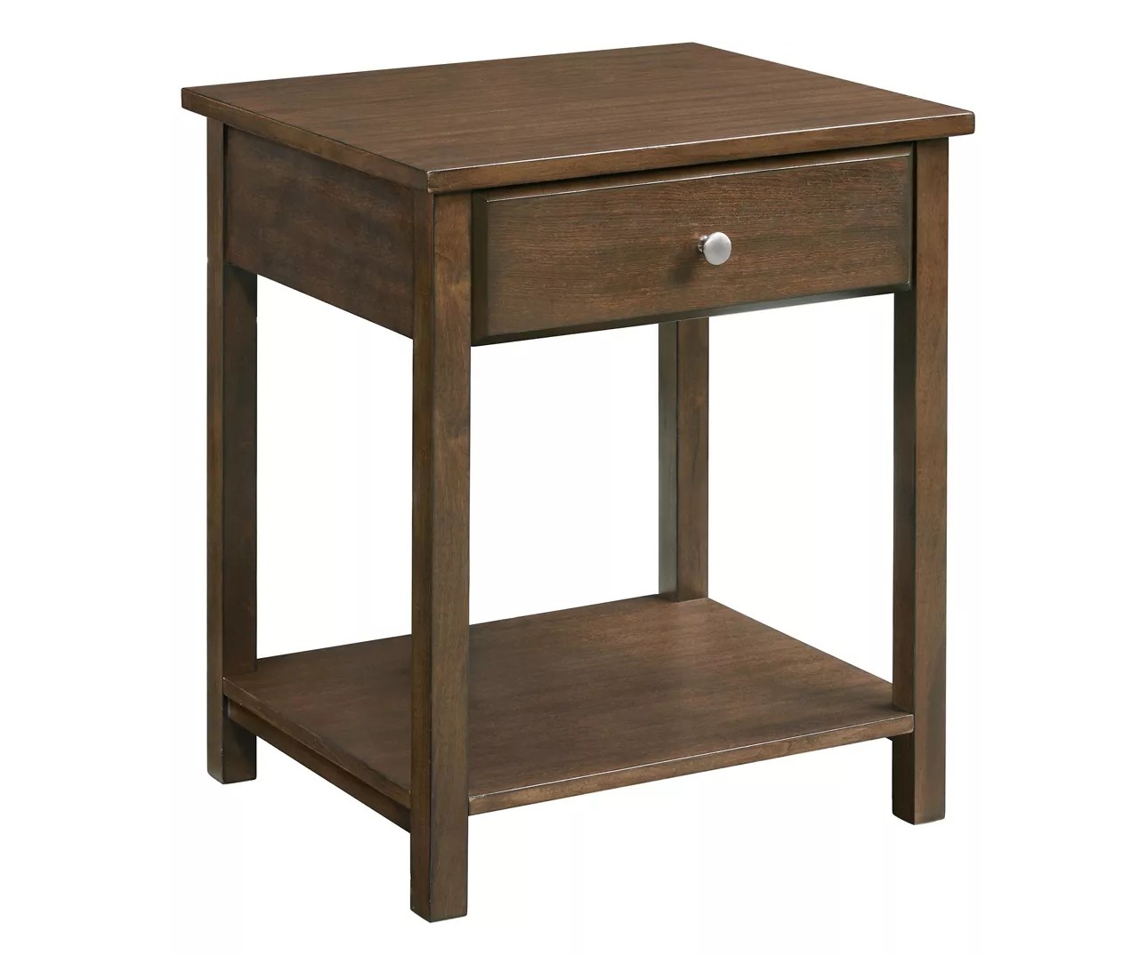 Real Living Walnut Nightstand with USB Ports & Power Outlets Big Lots