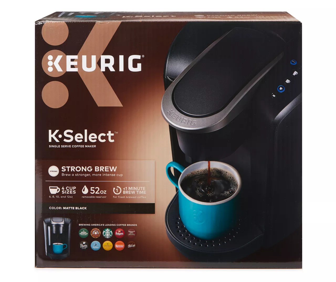 Keurig KSelect Matte Black Single Serve Coffee Maker Big