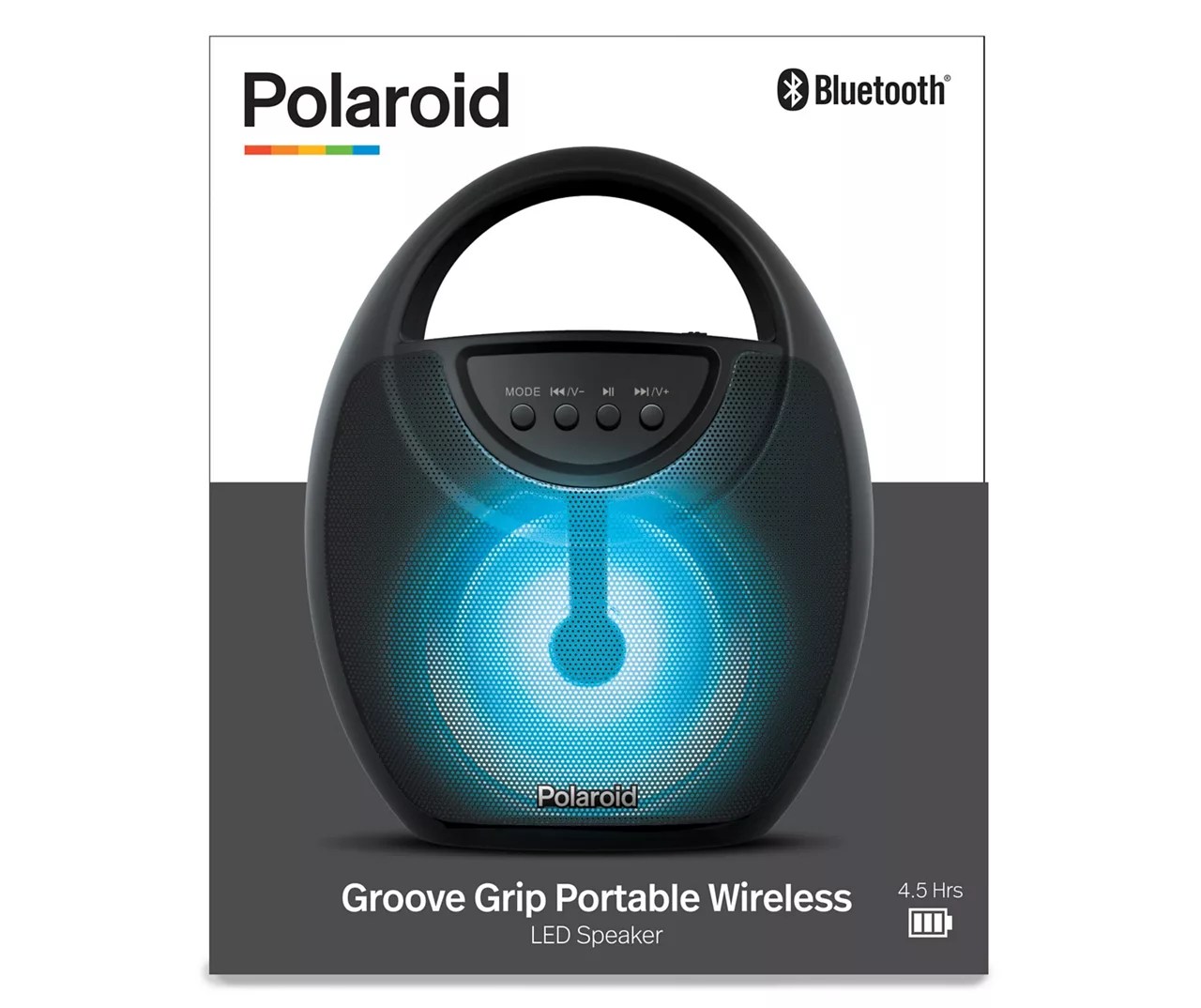 Polaroid Groove Grip Black LED Bluetooth Speaker Big Lots