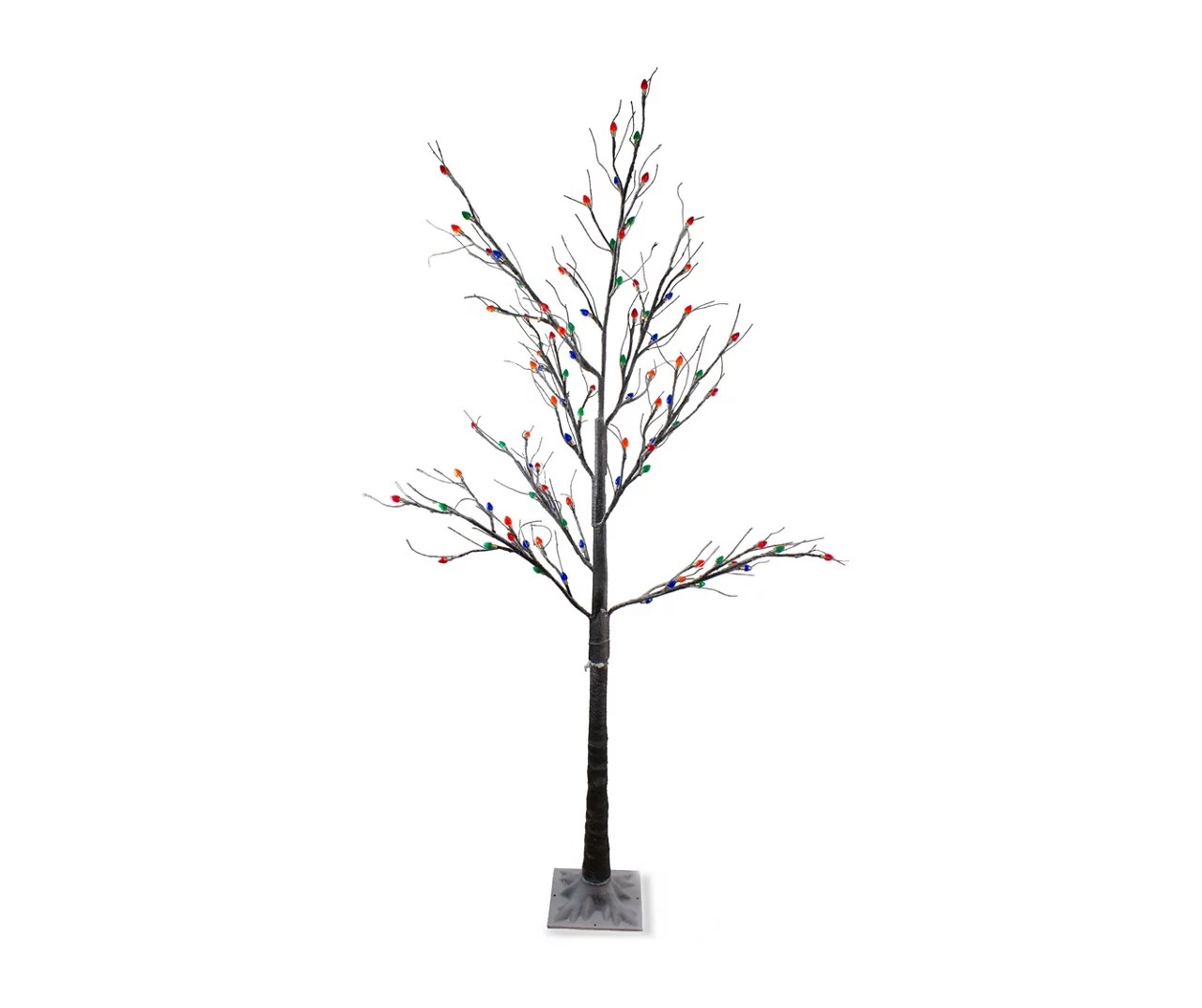 6' Brown Twig PreLit Artificial Christmas Tree with MultiColor Lights