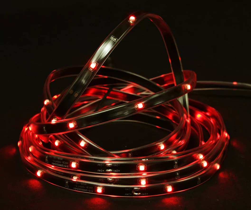 18' Red LED Tape Light with Black Finish Big Lots