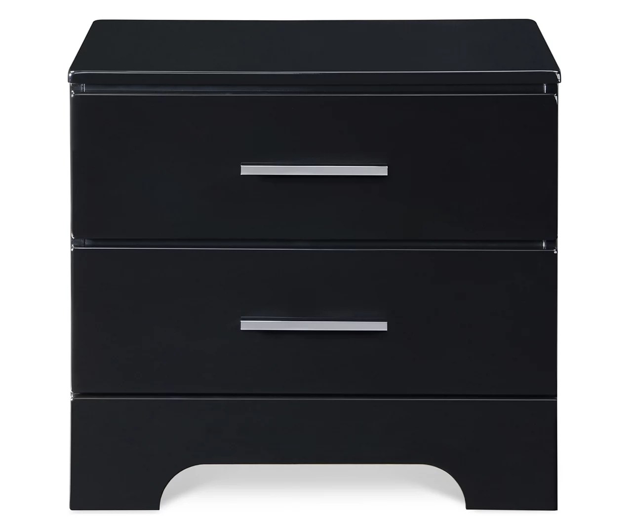 Black Hudson 2Drawer Wood Nightstand Big Lots