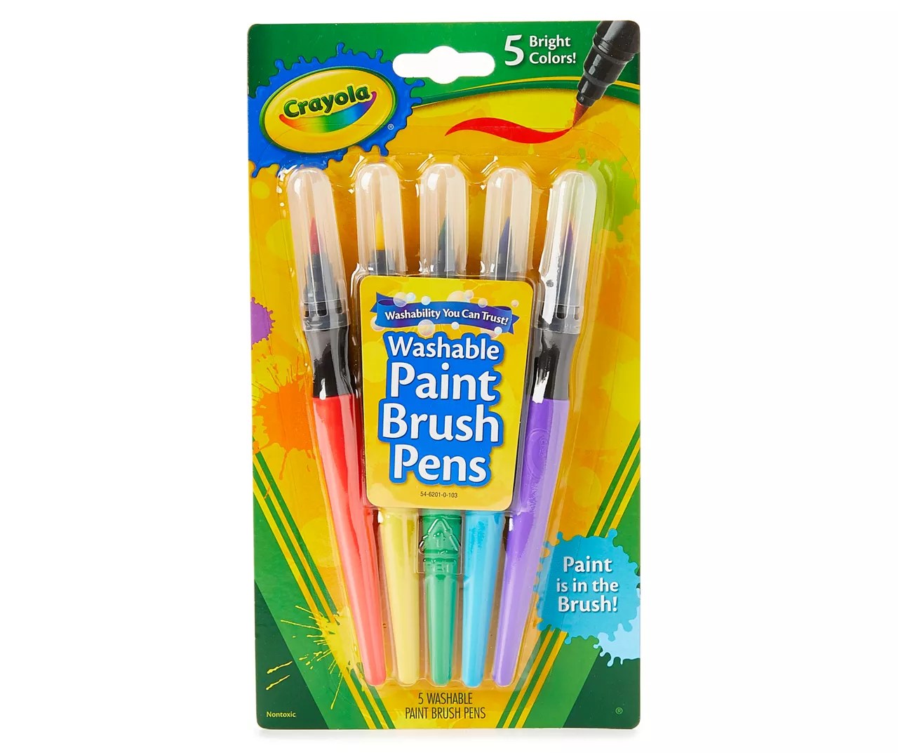 Crayola Washable Paint Brush Pens, 5Count Big Lots