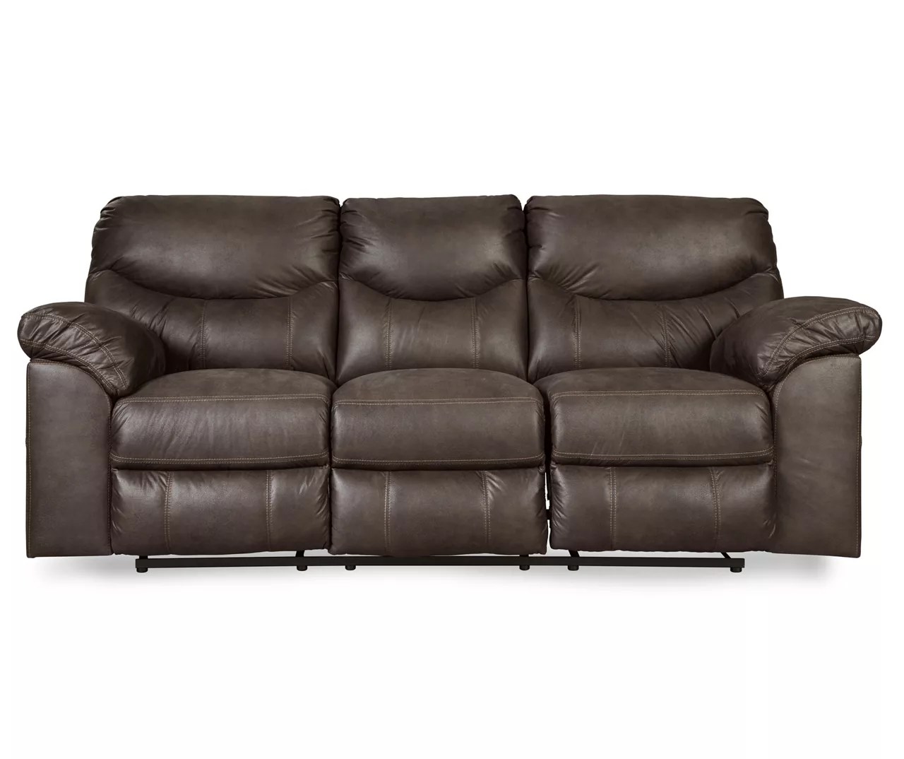 Signature Design By Ashley Boxberg Teak Faux Leather Reclining Sofa