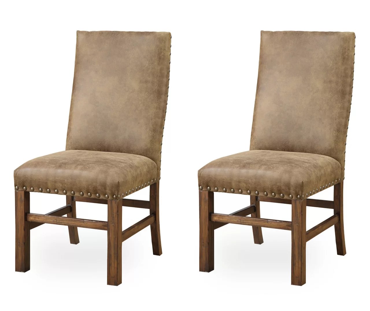 Willow River Napa Rustic Pine Upholstered Dining Chairs, 2Pack Big Lots