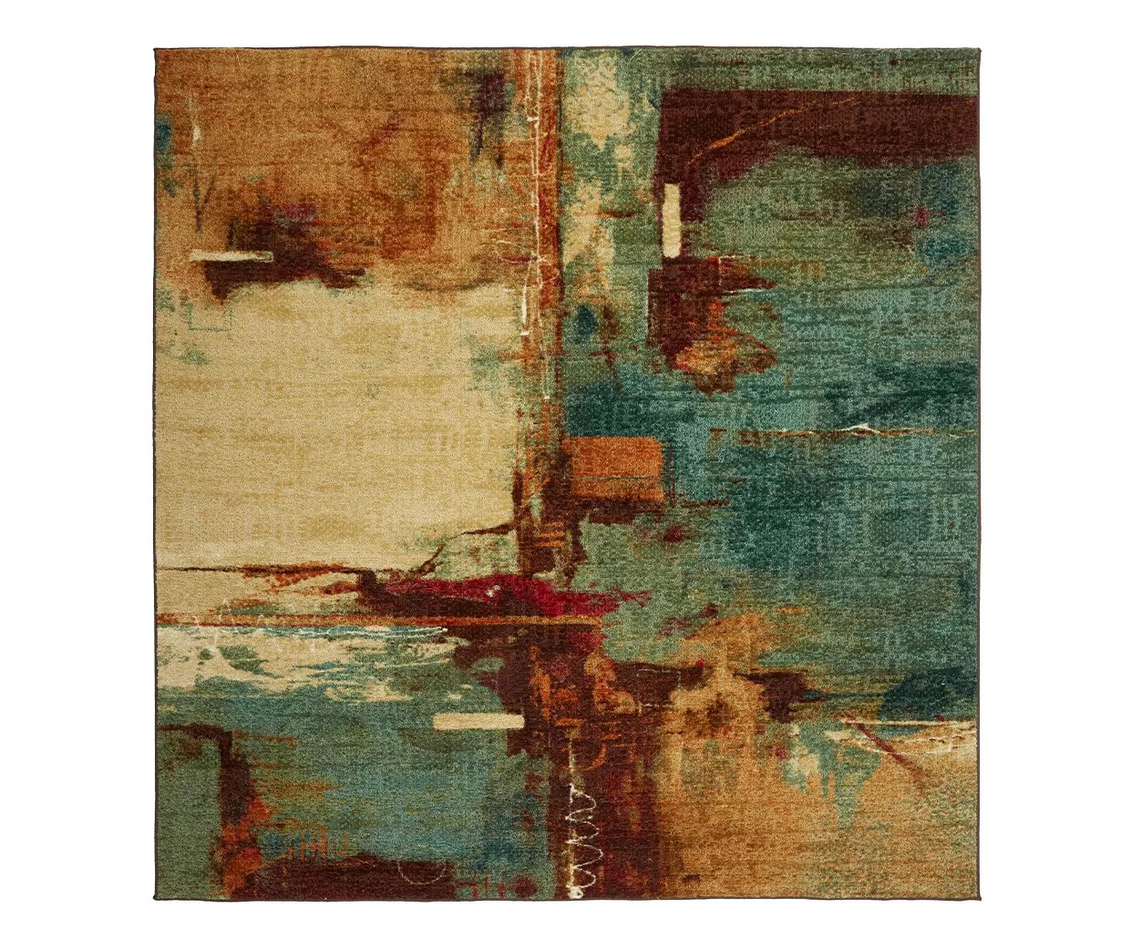 Mohawk Strata Aqua Fusion Area Rug, (7'6" x 7'6") Big Lots