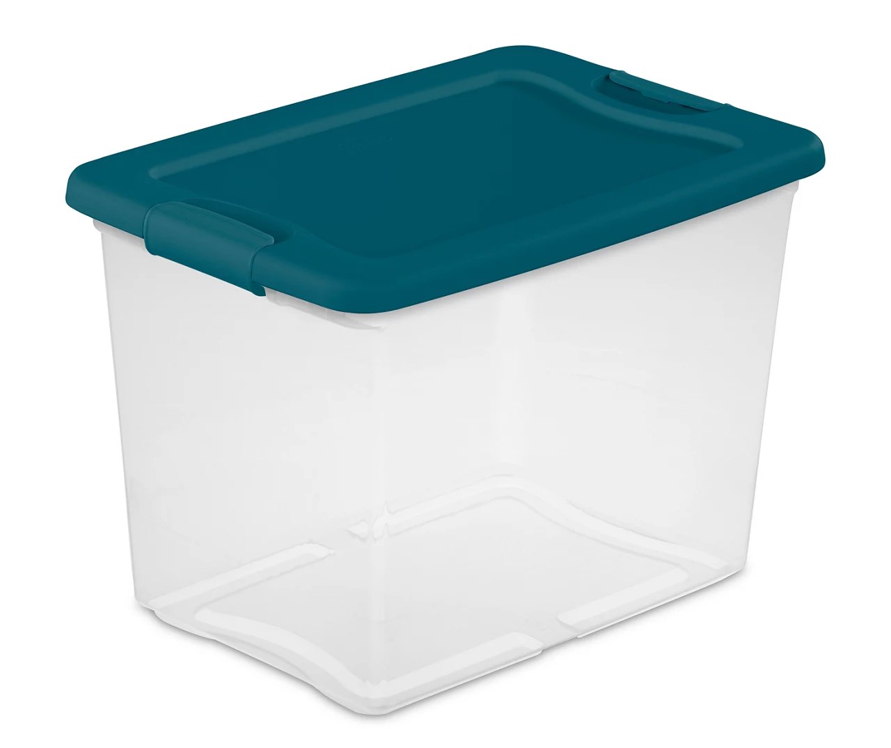 Sterilite Clear & Teal 25Quart Latching Storage Tote Big Lots