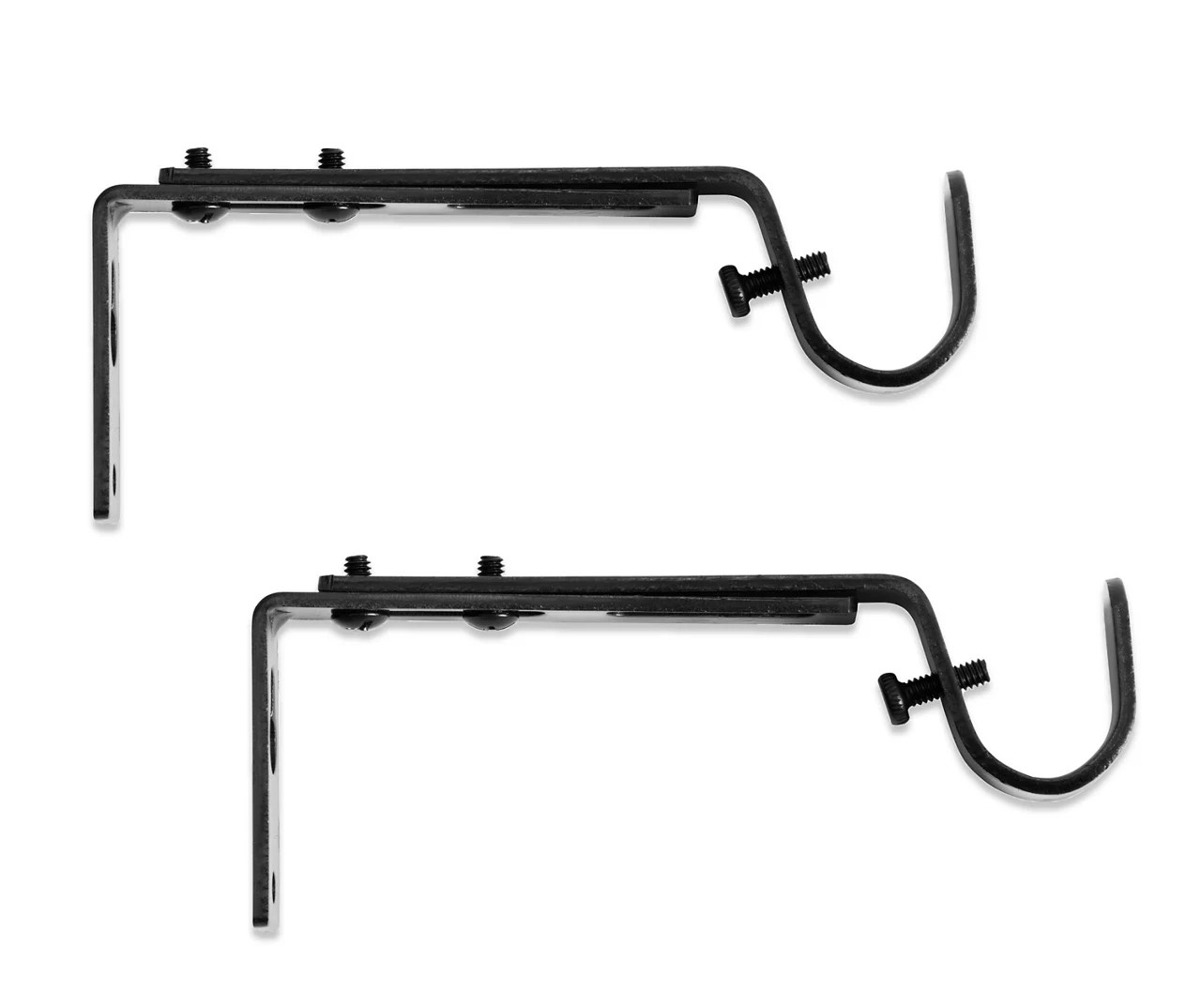 Broyhill Legacy Black Adjustable Curtain Rod Brackets, 2Pack Big Lots