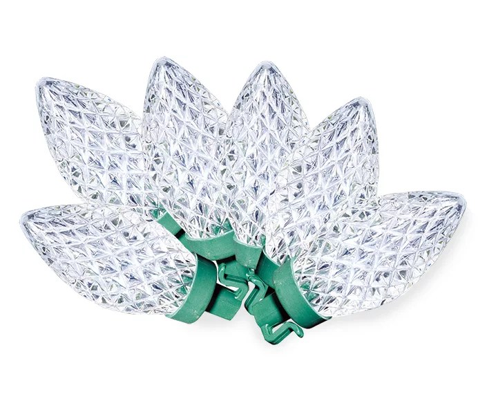 Winter Wonder Lane Diamond Cut LED C9 Light Wheel Set with Green Wire, 60Lights Big Lots