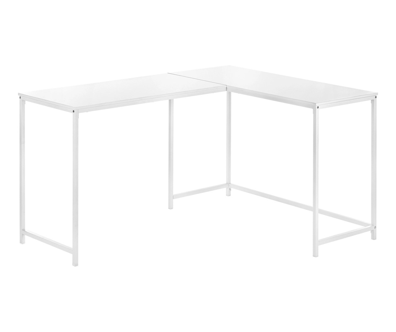 Monarch White Metal LShaped Corner Desk Big Lots
