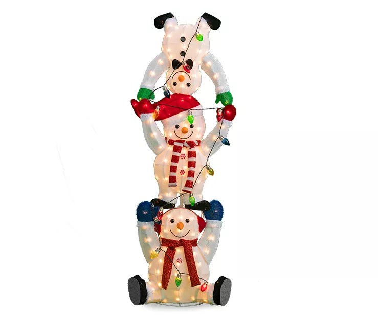 65" LightUp Stacked Snowmen Big Lots