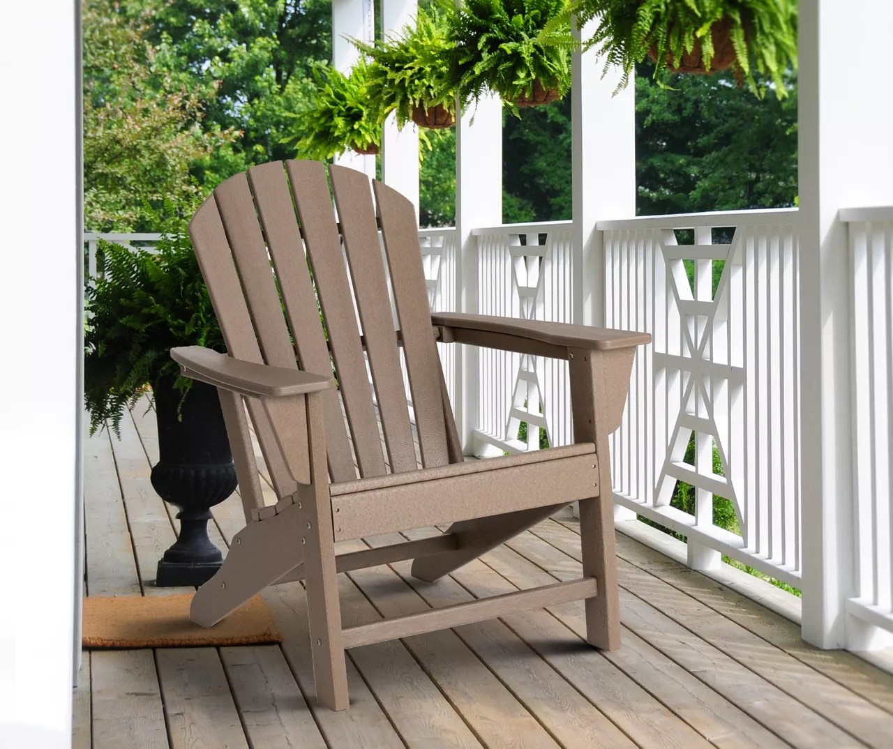utemöbler barn jysk Tan Adirondack Hdpe Outdoor Chair | Big Lots