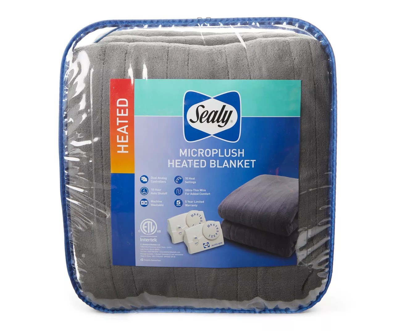 Biddeford Gray Microplush Full/Queen Electric Blanket Big Lots