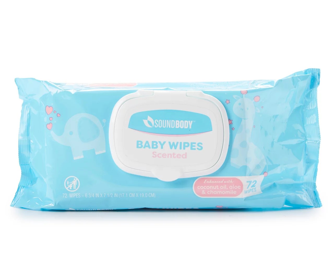 Sound Body Coconut Oil, Aloe & Chamomile Snap Lid Scented Baby Wipes