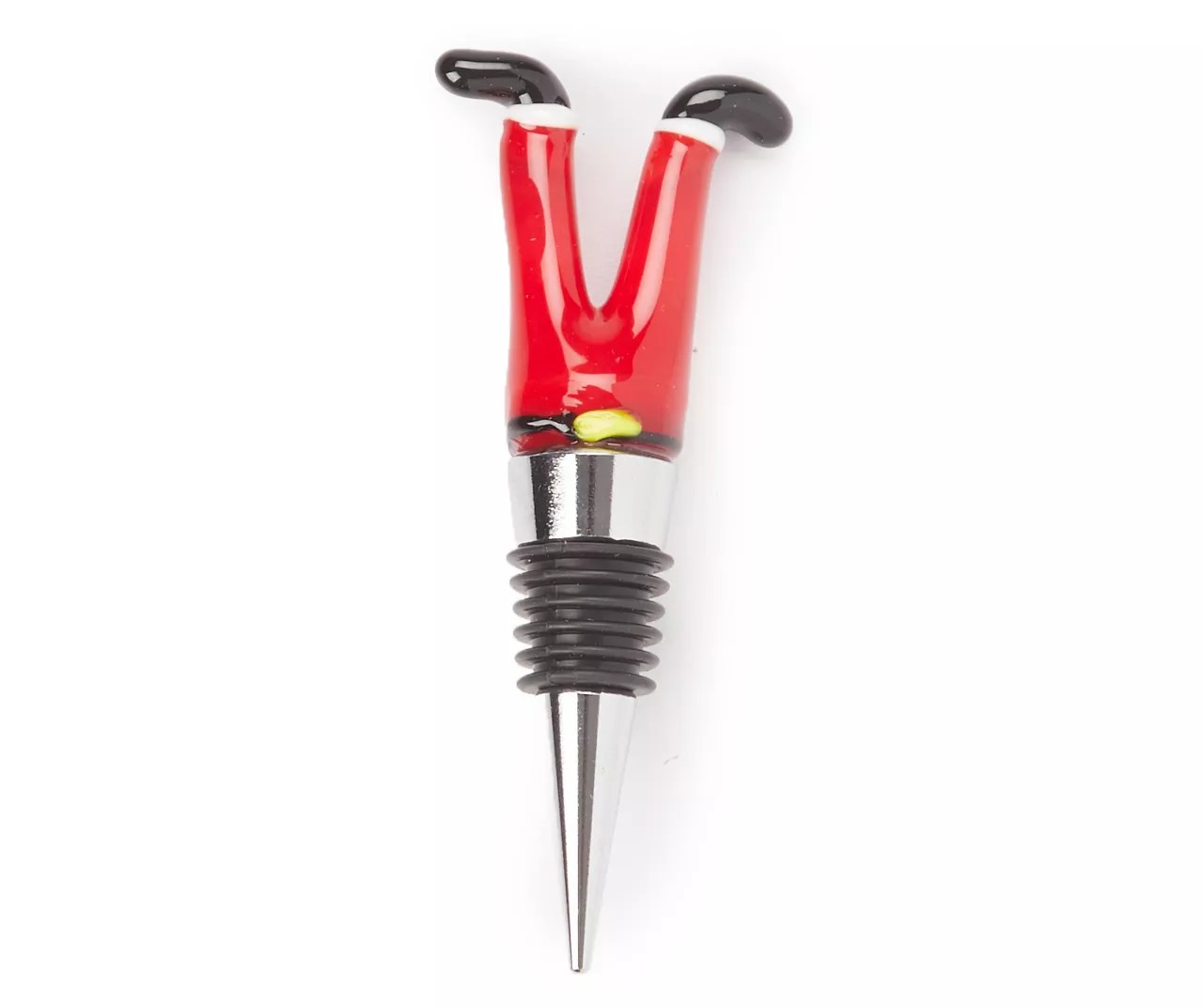 Boston Warehouse UpsideDown Santa Legs Bottle Stopper Big Lots