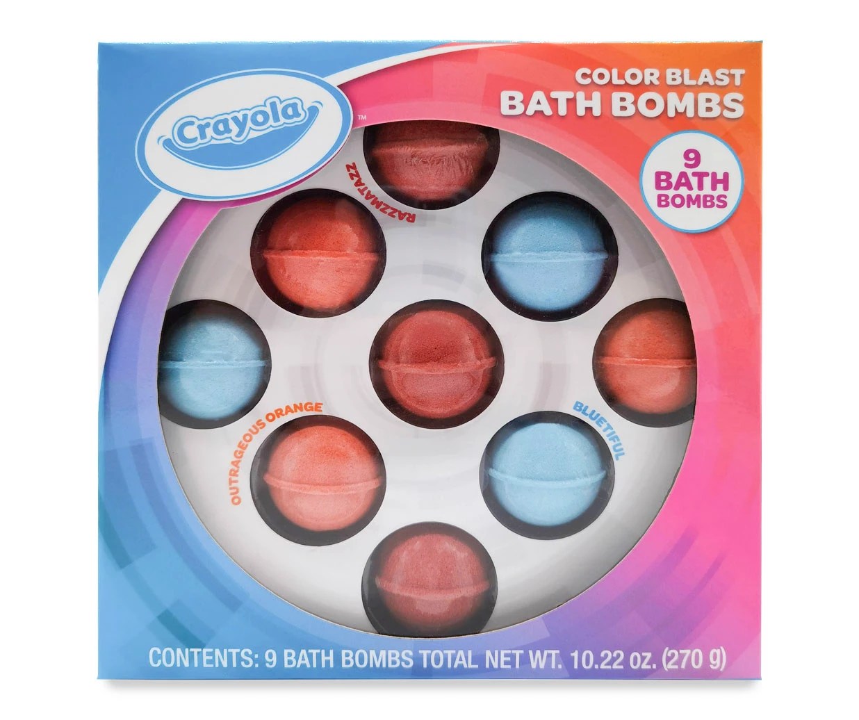 Crayola Color Blast Red, Orange & Blue Bath Bombs, 9Count Big Lots