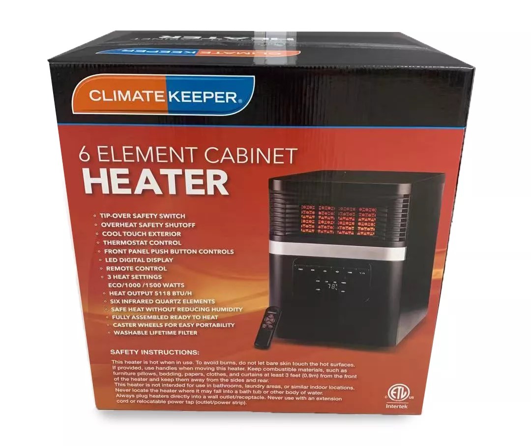 Climate Keeper Black 6 Element Heater Big Lots