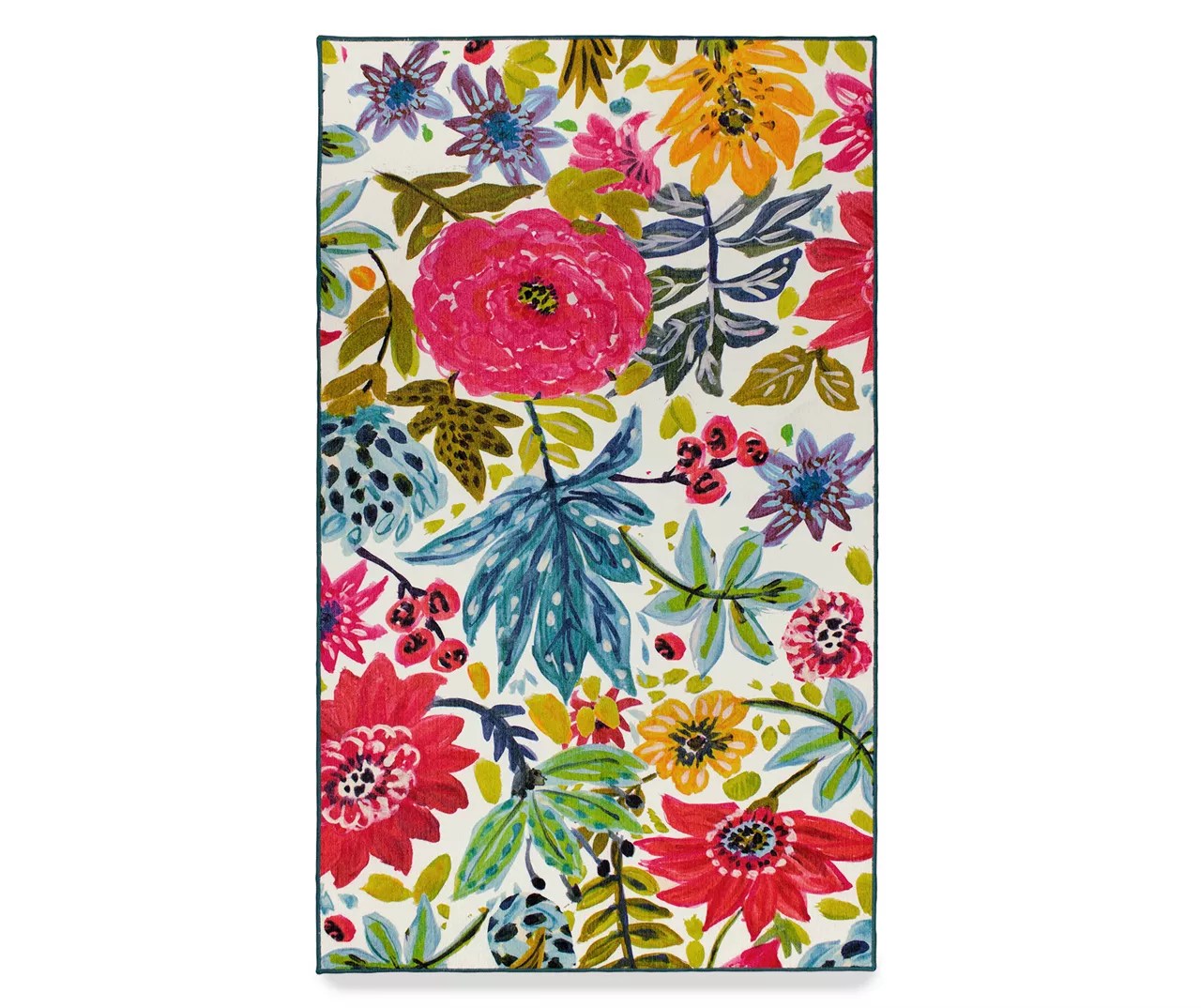 My Magic Carpet Floral Bloom Washable Area Rug Big Lots