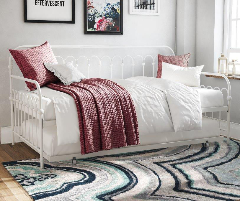 Novogratz Bright Pop White Metal Twin Daybed & Trundle Big Lots