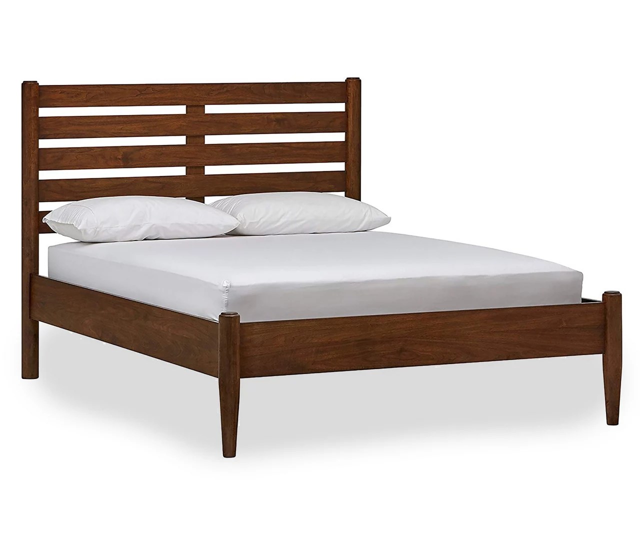 Walnut Brown Ladderback Queen Platform Bed Big Lots