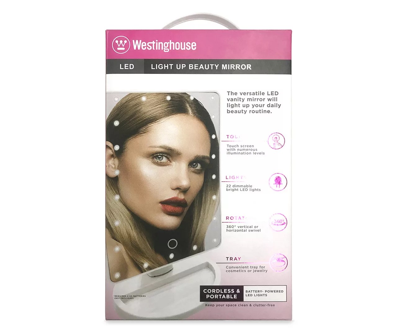 Westinghouse Portable Cordless LED Beauty Mirror Big Lots