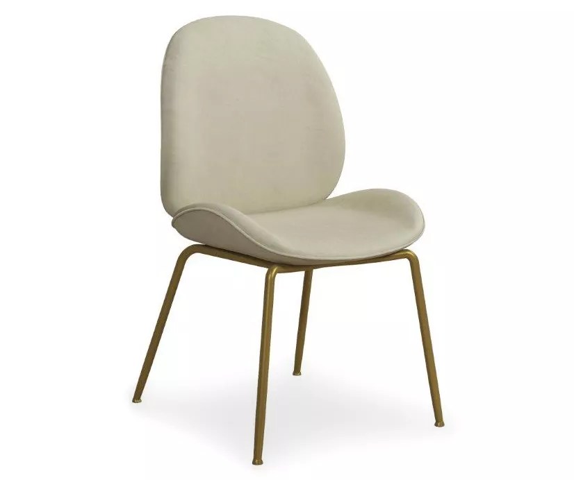 CosmoLiving Astor Ivory Velvet Dining Chair Big Lots