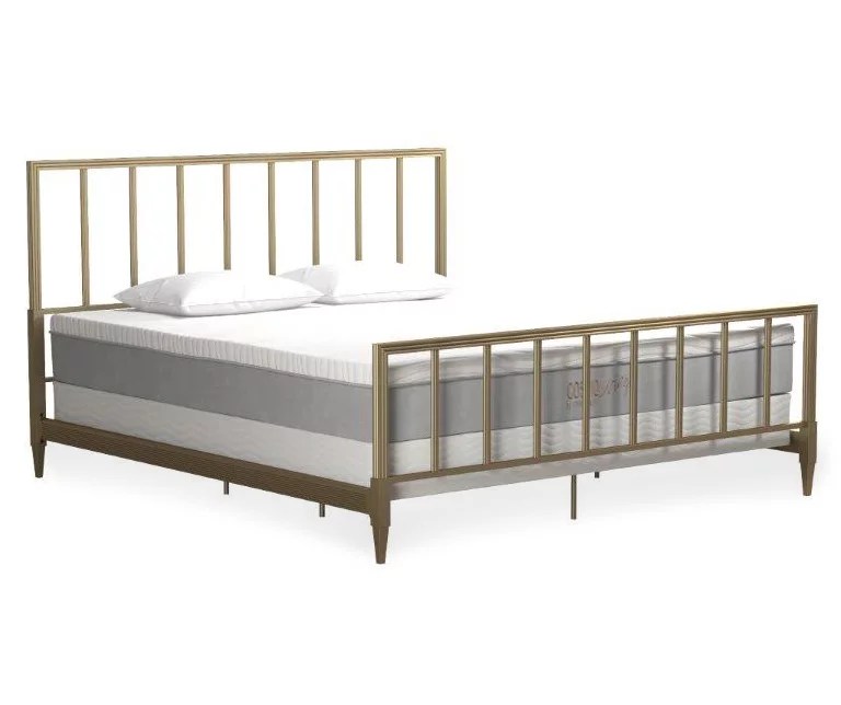 CosmoLiving Blair Brass Metal King Bed Big Lots