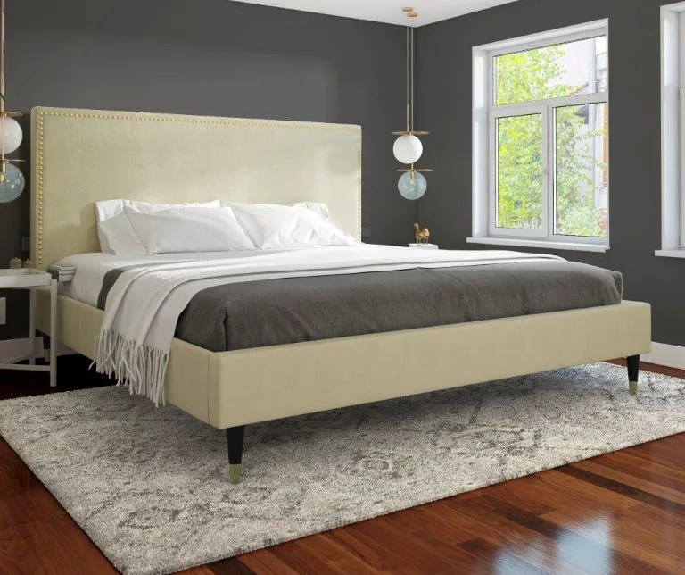 CosmoLiving Audrey Velvet King Bed Big Lots
