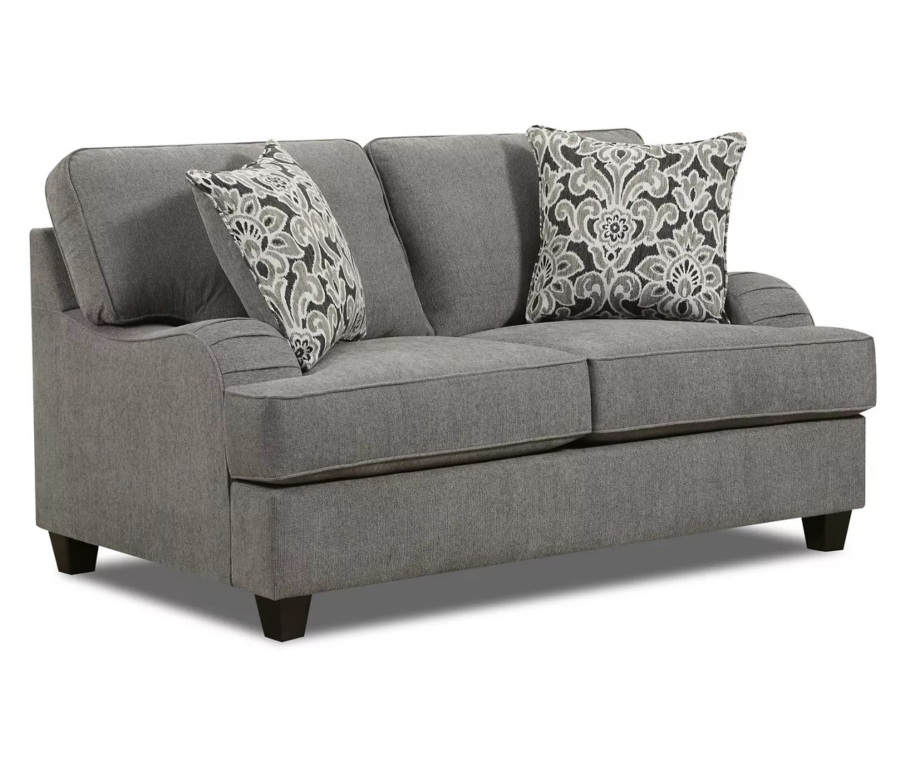 Broyhill Bringham Hill Gray Chenille Loveseat Big Lots