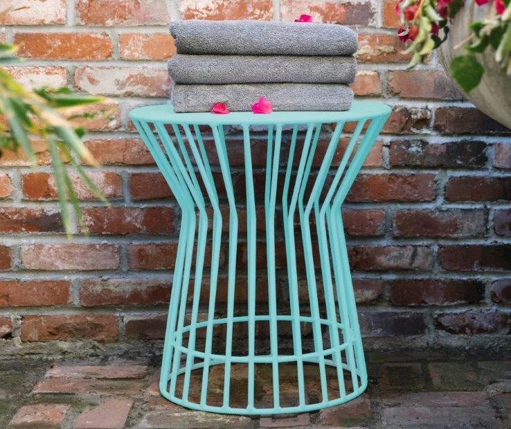 Novogratz Roberta Aqua Haze Steel Patio Side Table Big Lots
