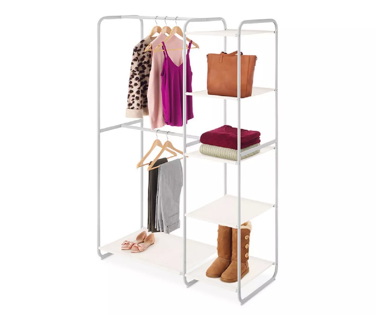 Whitmor White DoubleRod Open Closet Big Lots