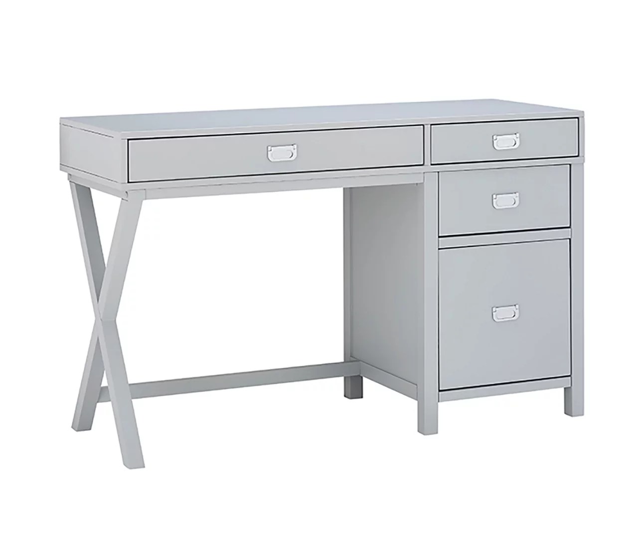 Kari Gray 4Drawer Office Desk Big Lots