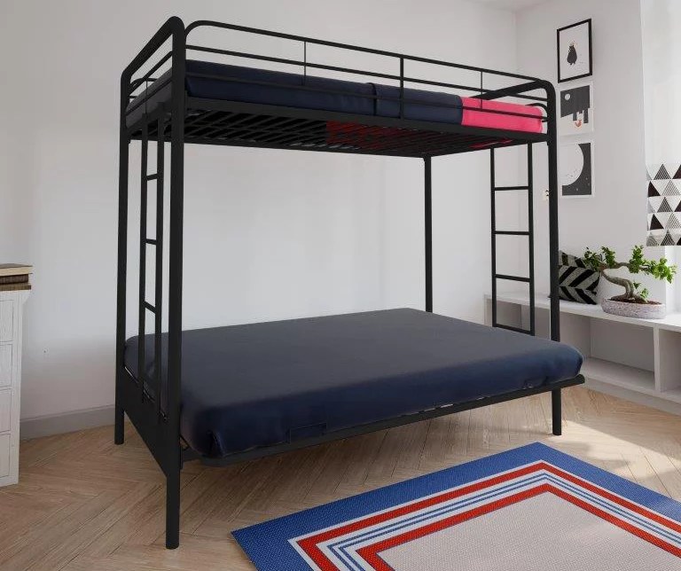 DHP DHP Black Metal TwinOverFuton Bunk Bed Big Lots