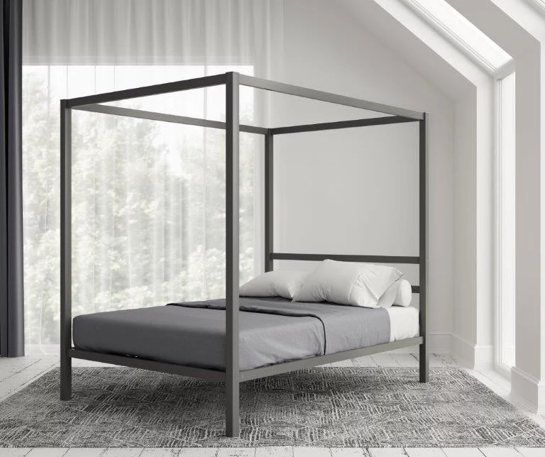 Atwater Living DHP Cara Gray Metal Queen Canopy Bed Big Lots